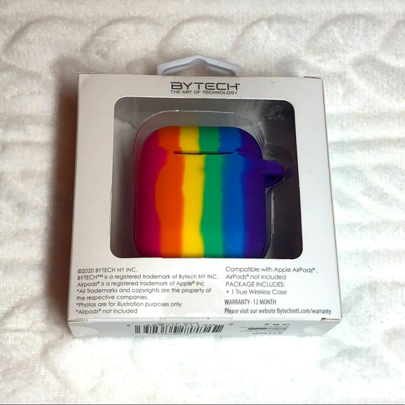 🖤 FREE 🖤 *NEW* ByTech - AirPods Generation 1 & 2 Rainbow Silicon Case - Picture 4 of 4